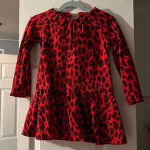 3T Kate Spade Red and maroon leopard print dress.  Like new! Worn once!